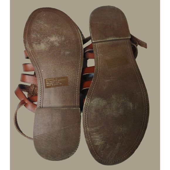 Madden Girl Women's Strapper Style Brown Gladiator Slingback Sandals Size 7M - Picture 8 of 10